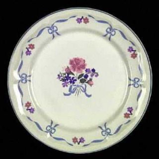 Newcor Victoria Dinner Plate, Fine China Dinnerware   Blue Ribbons        Floral