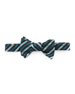 Striped Bow Tie, Teal