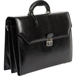 Italiano Leather Briefcase   Black