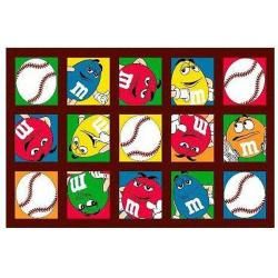 M ms Baseball Party Rug (17 X 25)