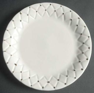 Tabletops Unlimited Golden Quilt Salad Plate, Fine China Dinnerware   All White