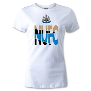 hidden Newcastle United NUFC Womens T Shirt (White)