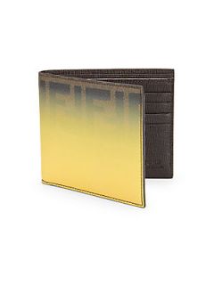 Fendi Leather Wallet   Beige Yellow