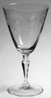 Fostoria Burgundy (Stem 6092,Cut 878) Water Goblet   Stem #6092, Cut #878