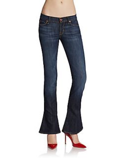Kaylie Whiskered Bootcut Jeans   Midnight Wash