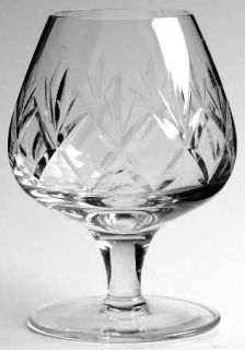 Metropolitan Glass Mgw4 Brandy Glass   Cear, Vertical X Cuts, Smooth Stem