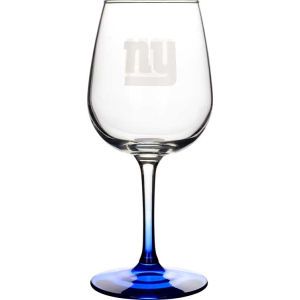 New York Giants Boelter Brands Satin Etch Wine Glass