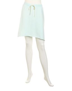 French Terry Drawstring Skirt, Mint