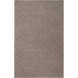 Hand crafted Solid Grey Guapo Cottage Wool Rug (8 X 11)