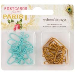 Postcards From Paris Ii Decorative Paper Clips 10/pkg  Butterfly and Crown, 5 Each
