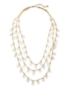 Three Strand Clear Ball Necklace