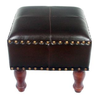 Seville 16 in. Square Faux Leather Stool Mixed Checker Pattern   YWLF 2529/MX