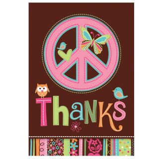 Hippie Chick Birthday Thank You Notes