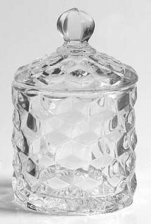 Fostoria American Clear (Stem #2056) Round Cosmetic Box with Lid   Stem #2056,Cl