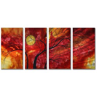 Megan Duncanson Burning Crimson Metal Wall Art (LargeSubject LandscapesOutside dimensions 23.5 inches high x 48 inches wide x 2.5 inches deep )