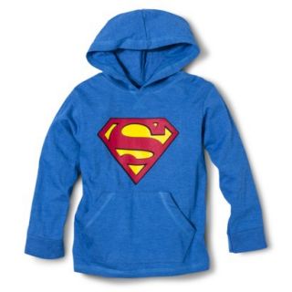 Superman Infant Toddler Boys Hooded Long Sleeve Tee   Blue 18 M