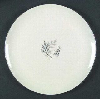 Pickard La Rond Dinner Plate, Fine China Dinnerware   Green & Platinum Leaves,Cr