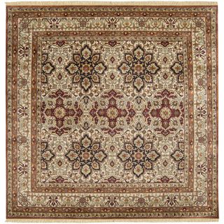 Hand knotted Isfahan Collection Wool Rug (8 Sq)