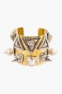 Ktz Gold Tone Heavy Hardware Cuff