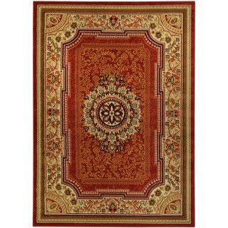 Medallion Traditional Red Area Rug (33 X 47)