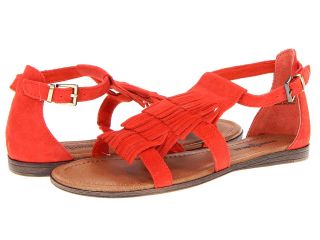 Minnetonka Maui Womens Toe Open Shoes (Red)