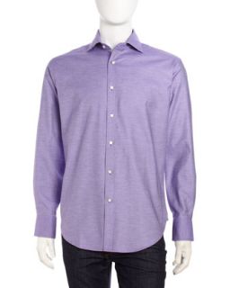 Solid Dobby Sport Shirt, Purple