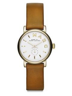 Marc by Marc Jacobs Baker Goldtone Stainless Steel & Leather Strap Watch/28MM  