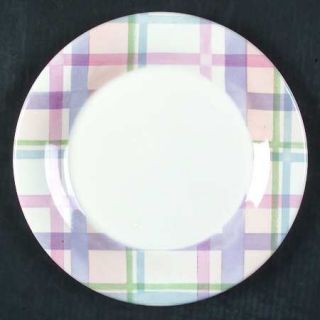 Portmeirion Amabel Tartan Dinner Plate, Fine China Dinnerware   Purple/Blue/Pink