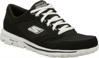 Womens Skechers GOwalk Baby   Black/White Casual Shoes