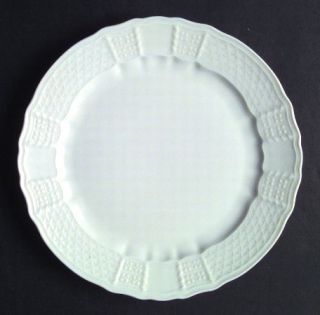 Heinrich   H&C Chateau Weiss Dinner Plate, Fine China Dinnerware   All White, Sc
