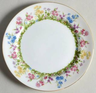 Kent (Japan) Wild Flower Bread & Butter Plate, Fine China Dinnerware   Multicolo