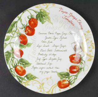 222 Fifth (PTS) Heirloom Tomatoes Dinner Plate, Fine China Dinnerware   Tomatoes