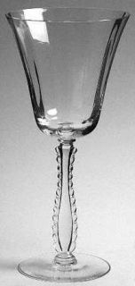 Fostoria Silver Flutes Water Goblet   Stem #6037, Narrow  Optic