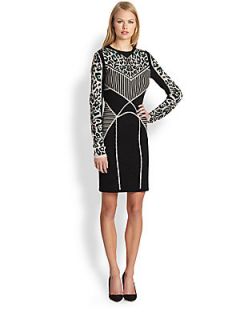 Rachel Roy Leopard Knit Dress   Ivy Black