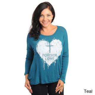 Stanzino Womens Plus Size Forever Love Relaxed Fit Long Sleeve Shirt