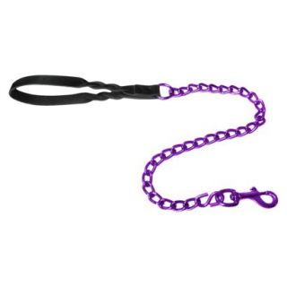 Platinum Pets Stainless Steel Coated No Bite Short Chain Leash with Genuine