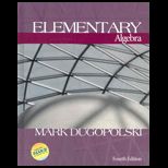 Elementary Algebra   With CD