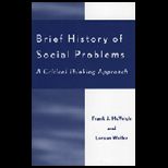 Brief History of Social Problems