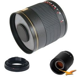 Rokinon 800mm F8.0 Mirror Lens for Olympus / Panasonic and 2x Multiplier (Black)
