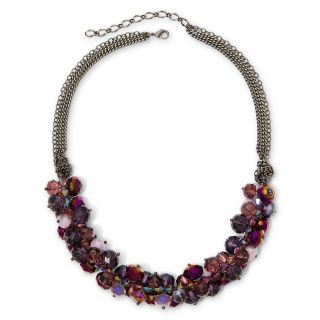 Purple Glass Bead Chunky Necklace