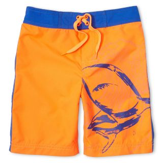 ARIZONA Shark Swim Trunks   Boys 6 18, Orange, Boys