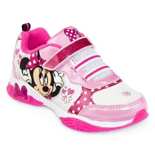 Disney Minnie Mouse Toddler Girls Athletic Shoes, White/Pink, White/Pink, Girls