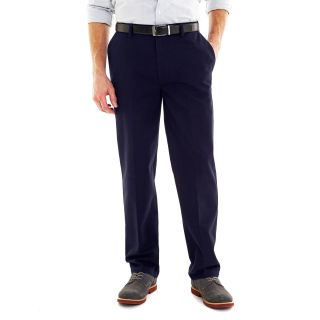 St. Johns Bay Worry Free Slider Relaxed Fit Flat Front Pants, Aviator Navy,