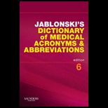 Jablonskis Dictionary of Medical Acronyms and Abbreviations   With CD
