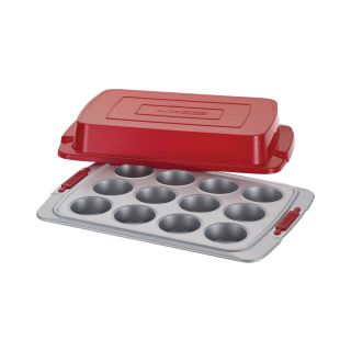 CAKE BOSS Cake Boss Deluxe Bakeware 12 cup Covered Nonstick Muffin Pan