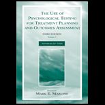 Use of Psychological Testing for Treatment Planning and Outcomes Assessment, Volume 3.