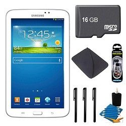 Samsung Samsung Galaxy Tab 3 (7 Inch, White) + 16GB Micro SDHC and More