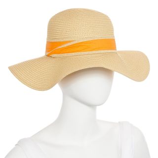 MIXIT Mixit Straw Floppy Hat, Orange, Womens