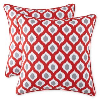 Dot 2 pk. Decorative Pillows, Red/Grey