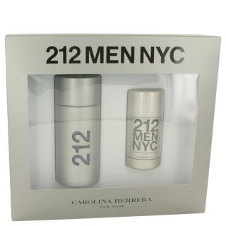 212 for Men by Carolina Herrera, Gift Set   3.4 oz Eau De Toilette Spray + 2.1 o